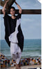 WAVE HI-LO TUNIC TOP, BLACK/WHITE with Pant